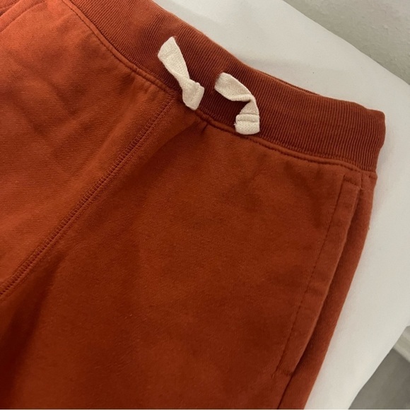 Gap Kids Relaxed Fleece Small Logo Pull-On Shorts Brown & Burnt Orange EUC - Picture 3 of 13